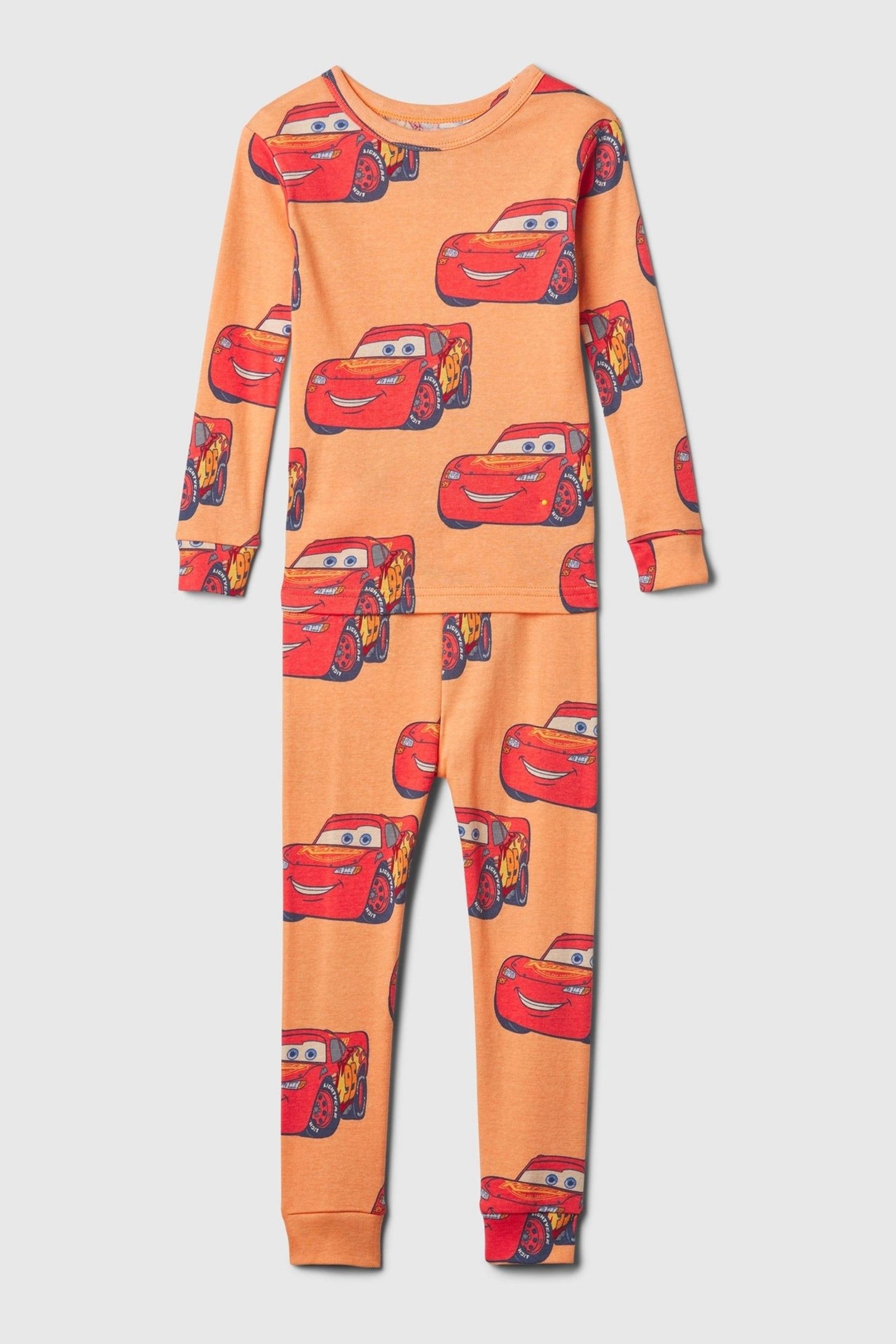 Buy Gap Orange Organic Cotton Disney Cars Long Sleeve Pyjama Set