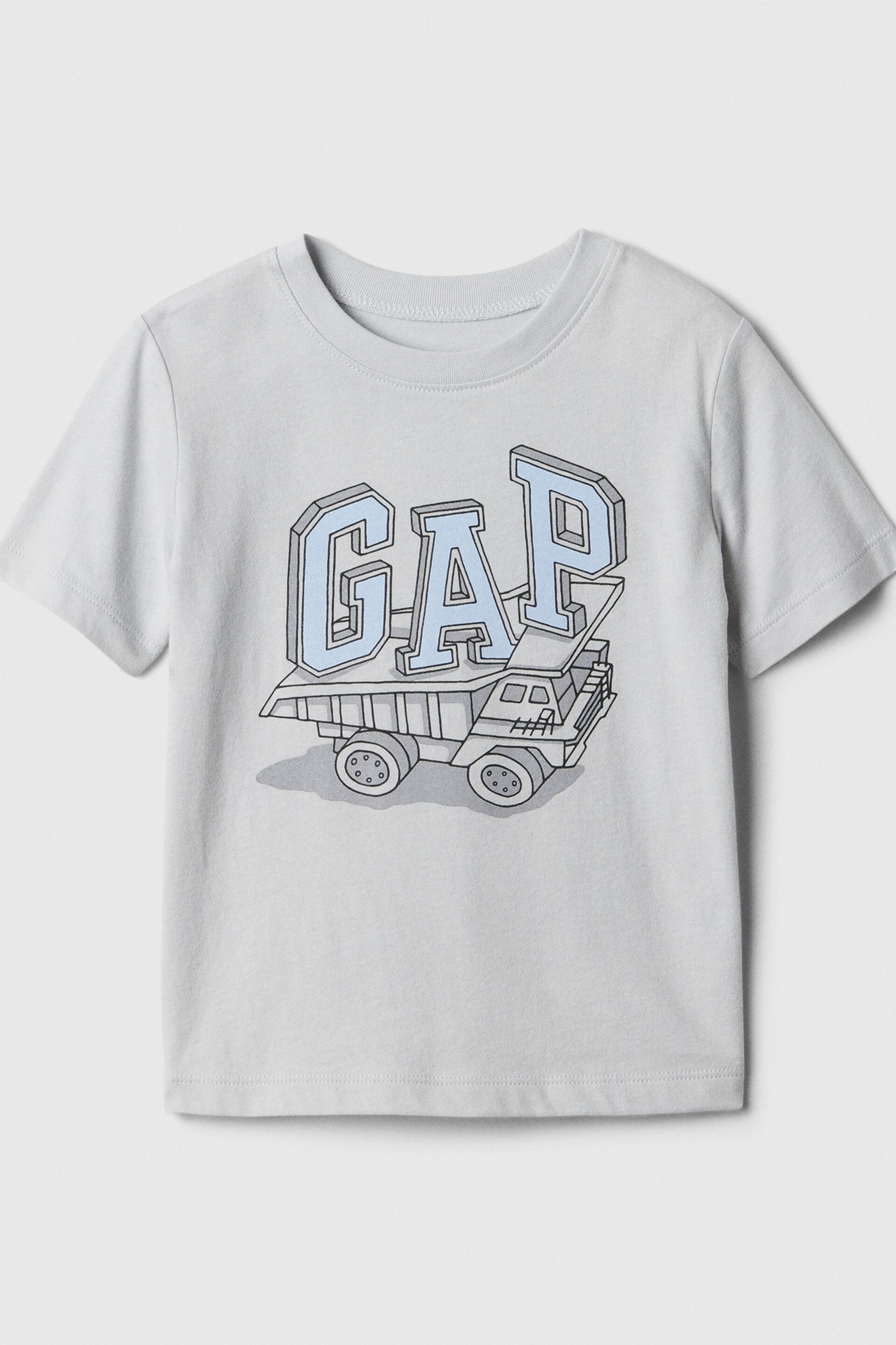 Gap Grey Truck Graphic Logo Short Sleeve Crew Neck T-Shirt (Newborn-5yrs) - Image 1 of 1