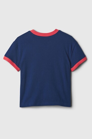 Gap Blue Graphic Short Sleeve Crew Neck T-Shirt (Newborn-5yrs)
