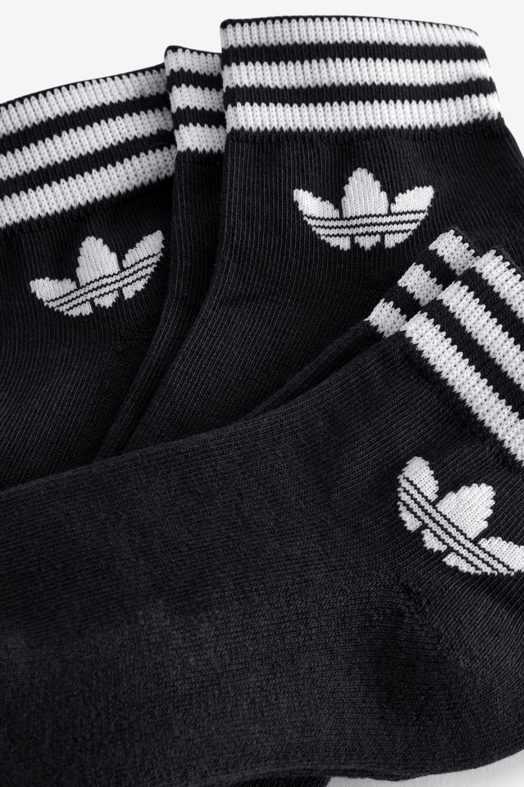 Buy adidas Black Trefoil Ankle Socks 3 Pack from Next USA