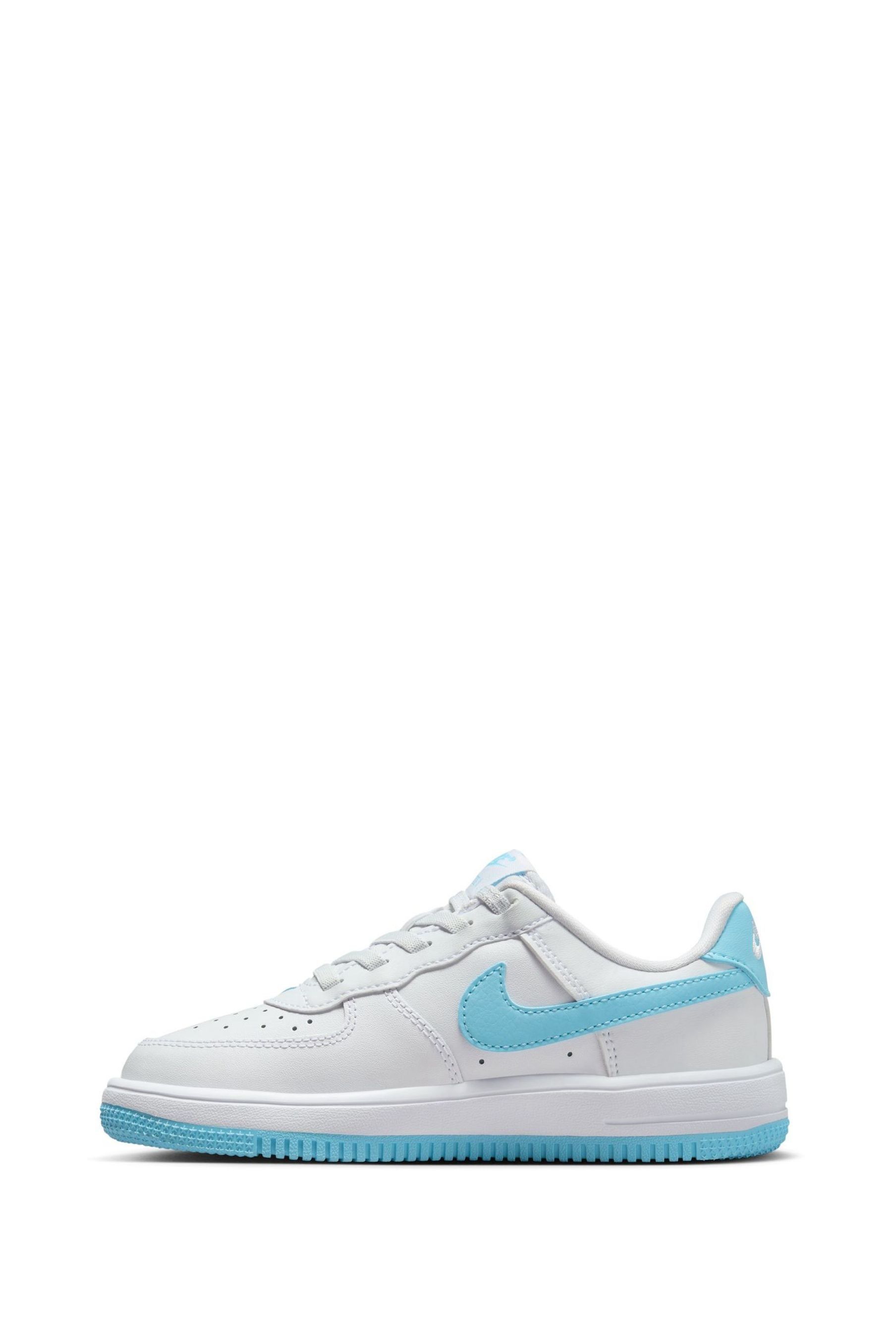 Buy Nike White Aqua Junior Air Force 1 Low EasyOn Trainers from the Next UK online shop