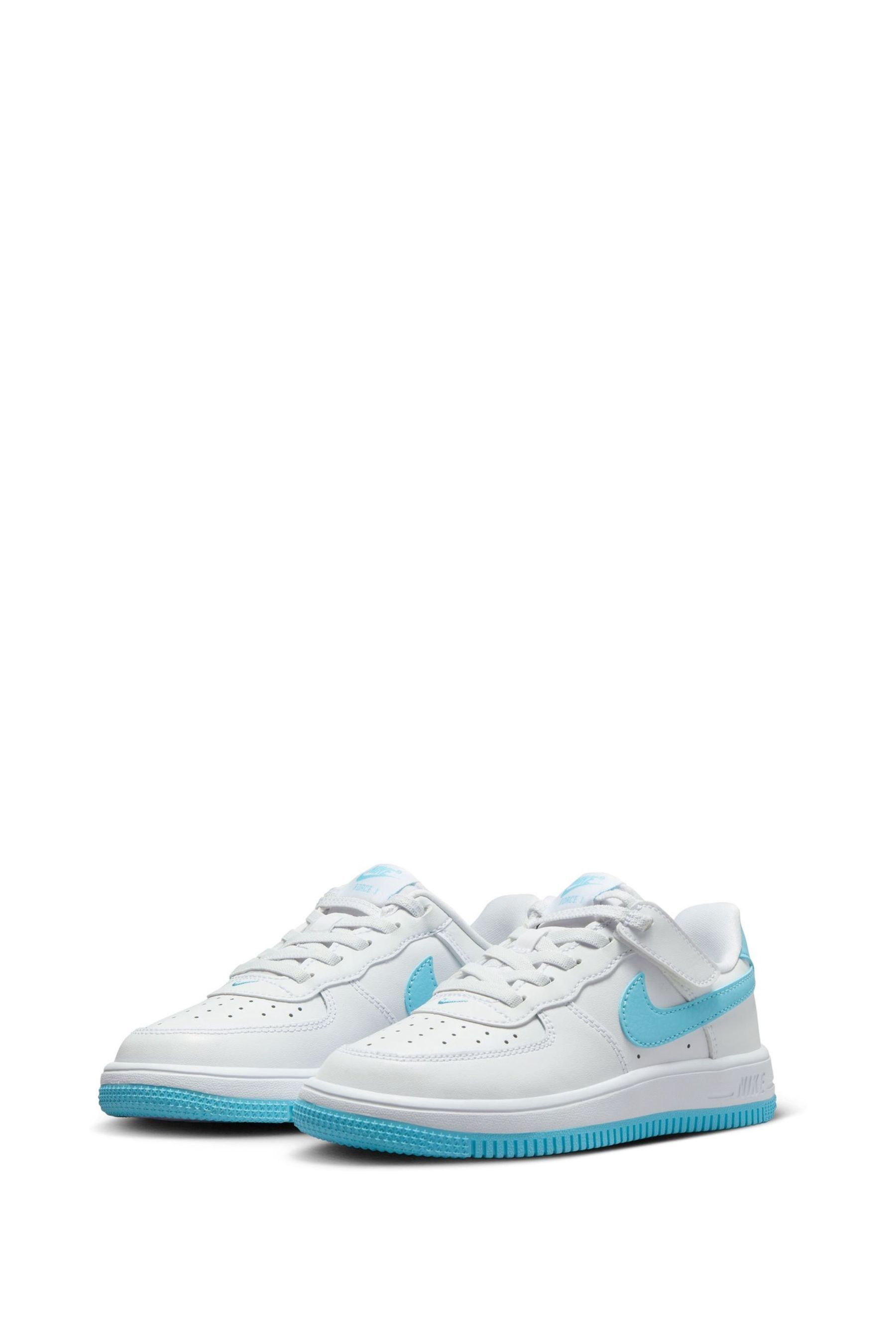 Buy Nike White Aqua Junior Air Force 1 Low EasyOn Trainers from the Next UK online shop