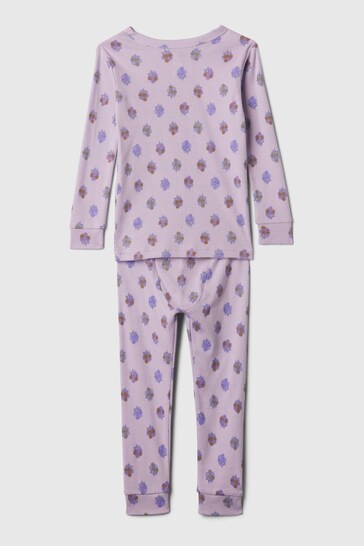 Gap Purple Organic Cotton Graphic Print Pyjama Set (12mths-5yrs)