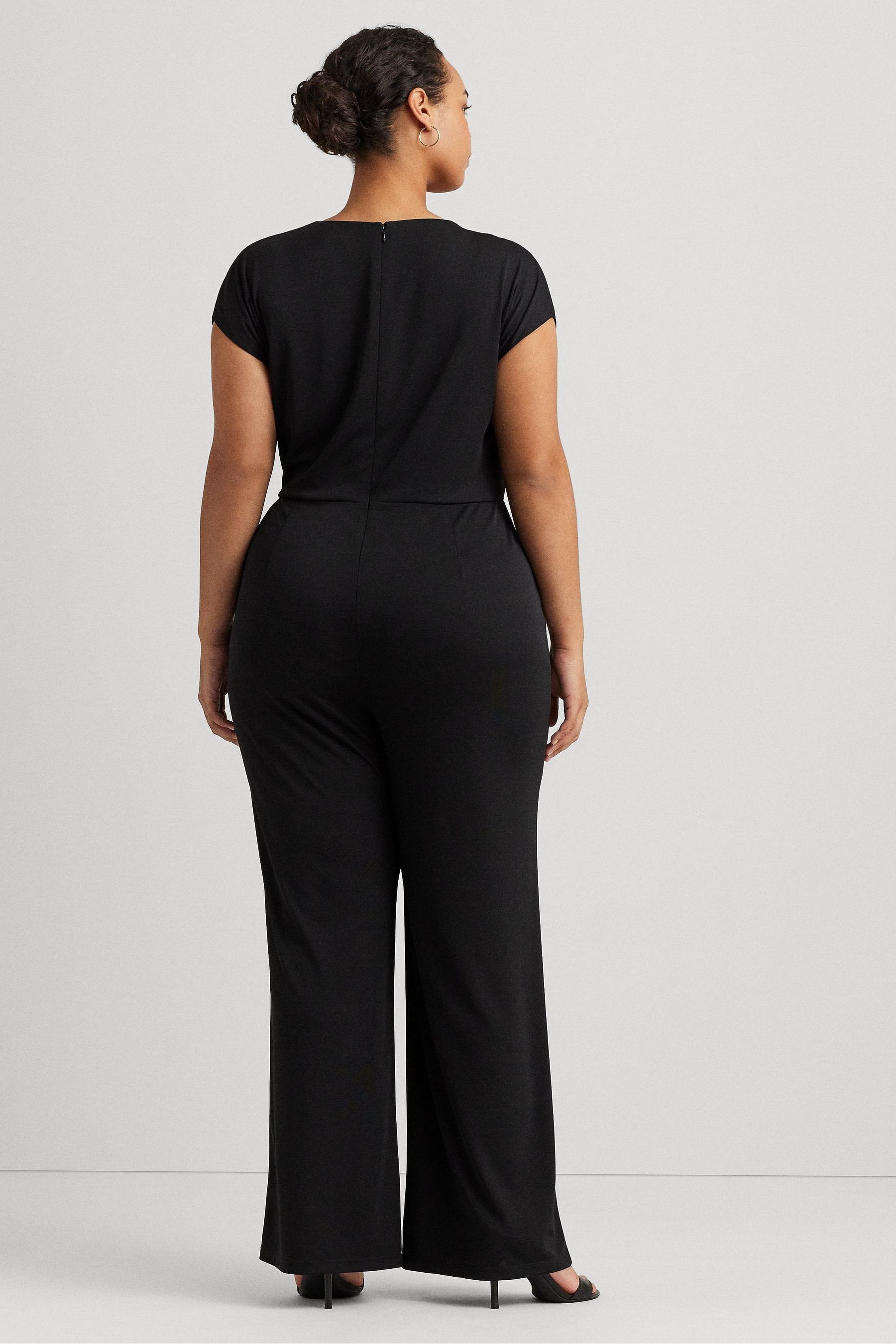 Buy Lauren Ralph Lauren Tie Front Jersey Wide Leg Jumpsuit from