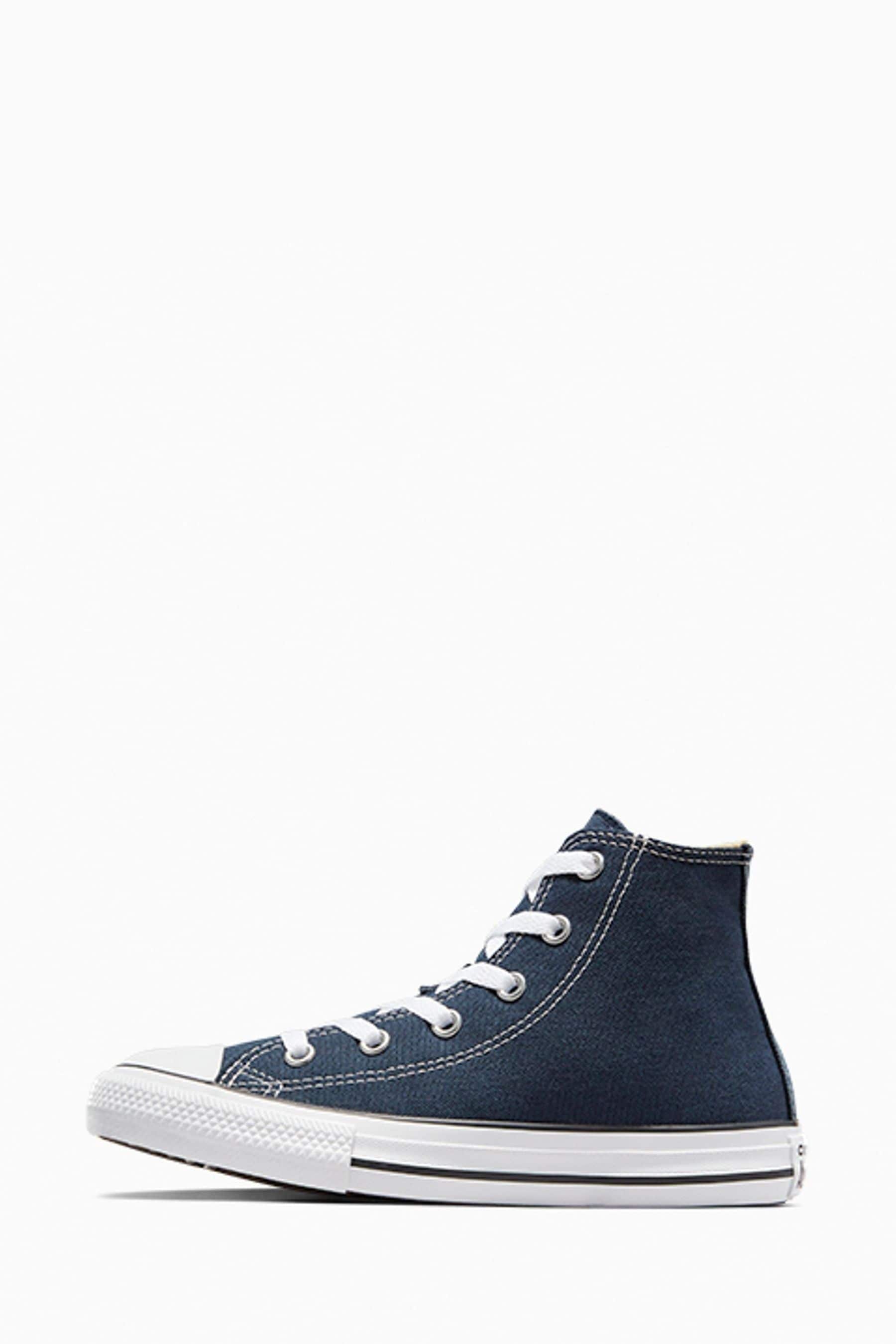 Navy blue high top converse sales