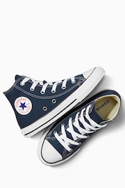 Converse Navy Blue Chuck Taylor High Top Junior Trainers - Image 4 of 8