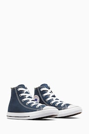 Converse Navy Blue Chuck Taylor High Top Junior Trainers - Image 5 of 8