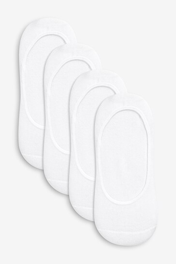 White Cushion Sole Footsies 4 Pack