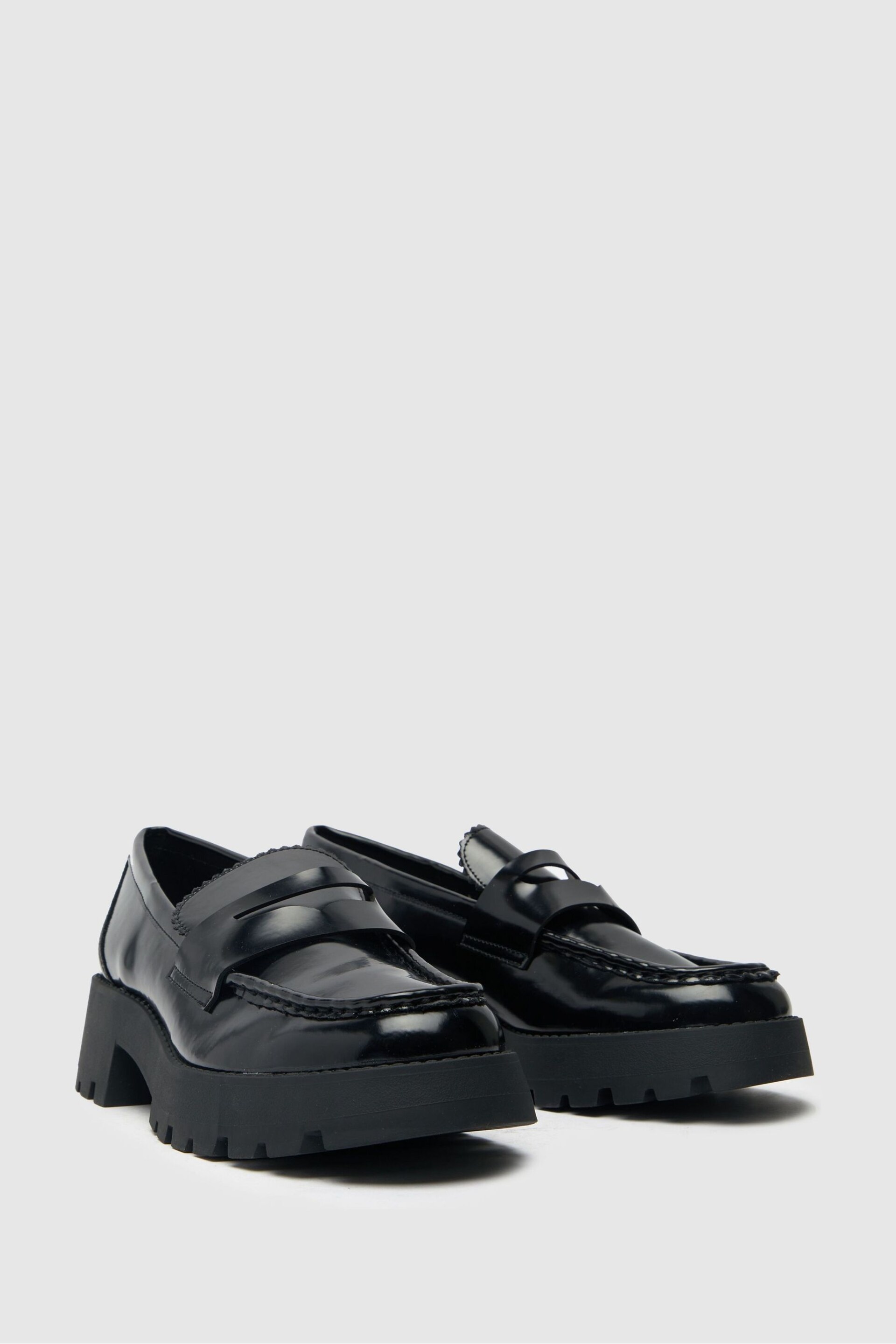 Schuh Levi Chunky Black Loafers - Image 2 of 4