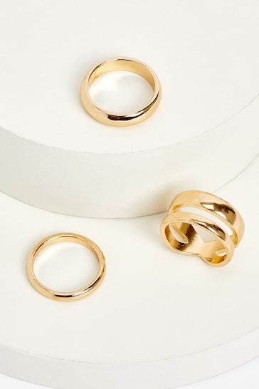 Aela Gold Tone Multi Ring Pack