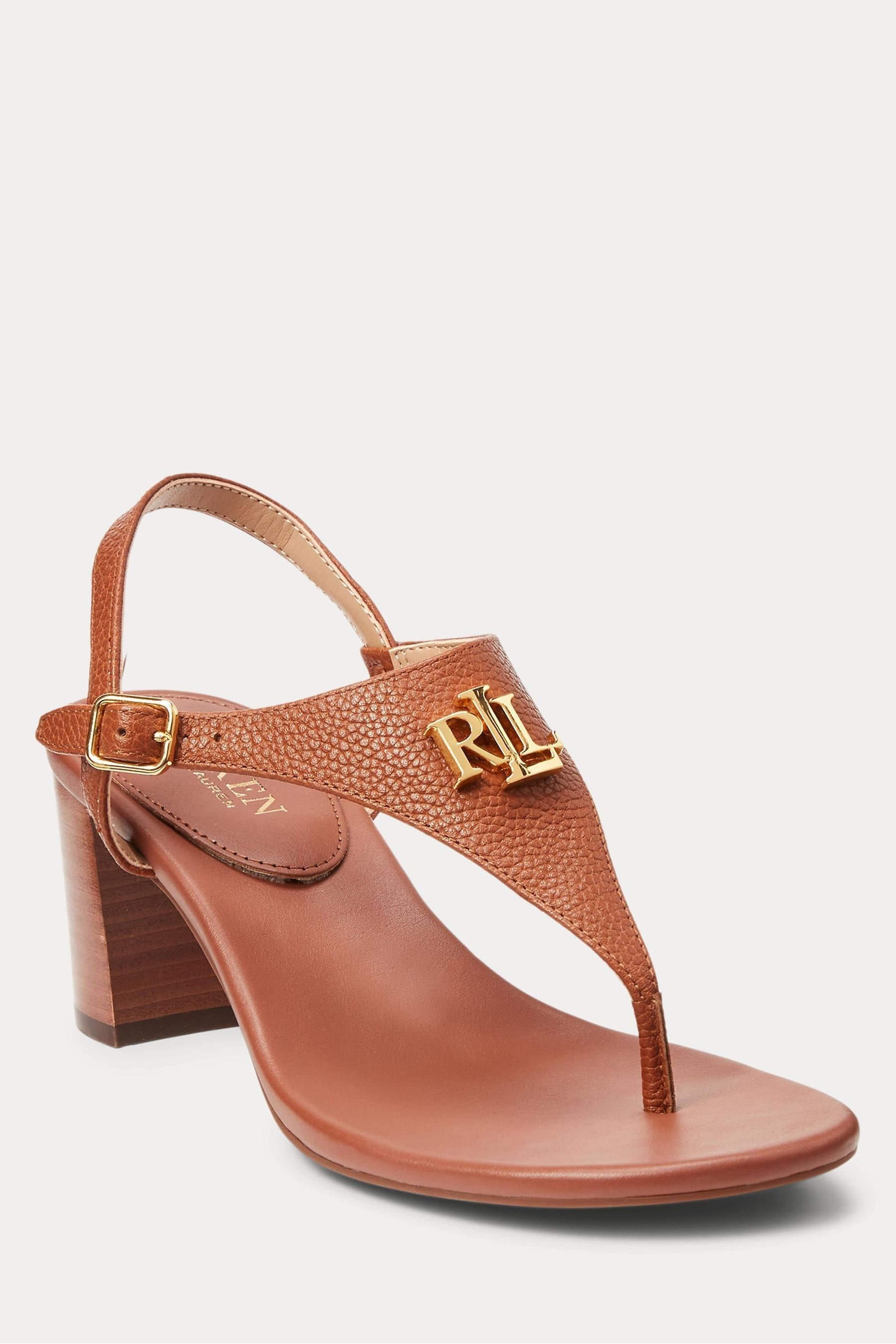 Ralph lauren tan sandals top