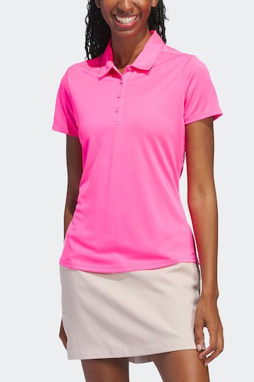 adidas Golf Womens Solid Short Sleeve Polo Shirt