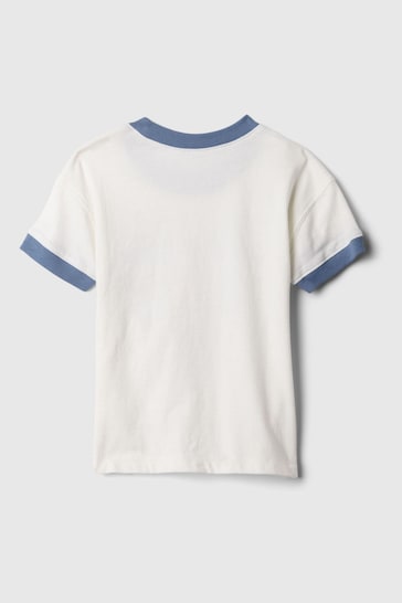 Gap White Marvel Graphic Short Sleeve Crew Neck T-Shirt (6mths-5yrs)