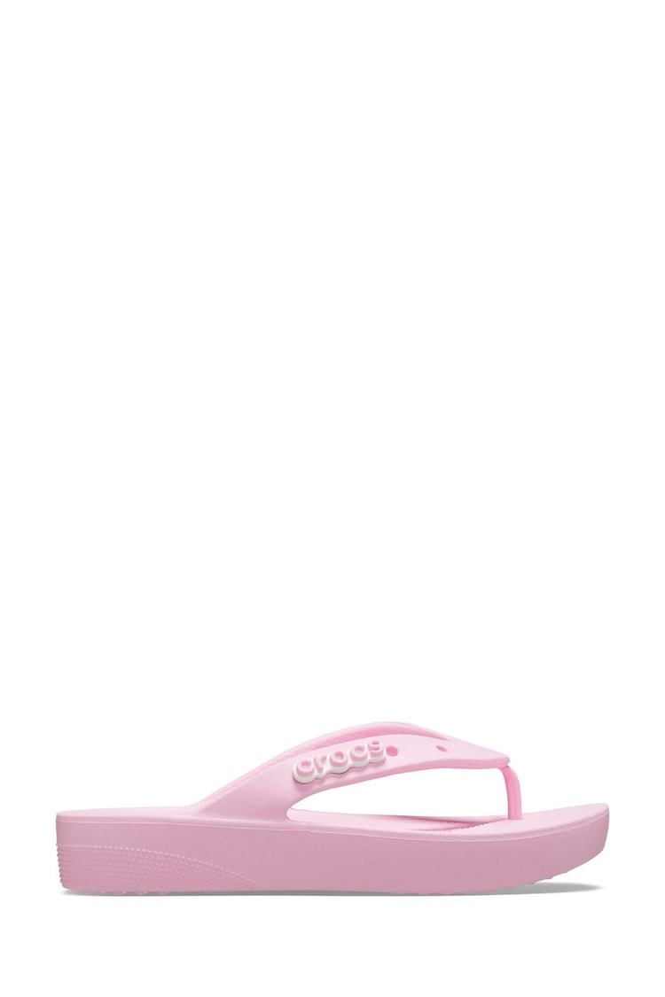 Crocs Pink Classic Platform Flip Flops - Image 5 of 5