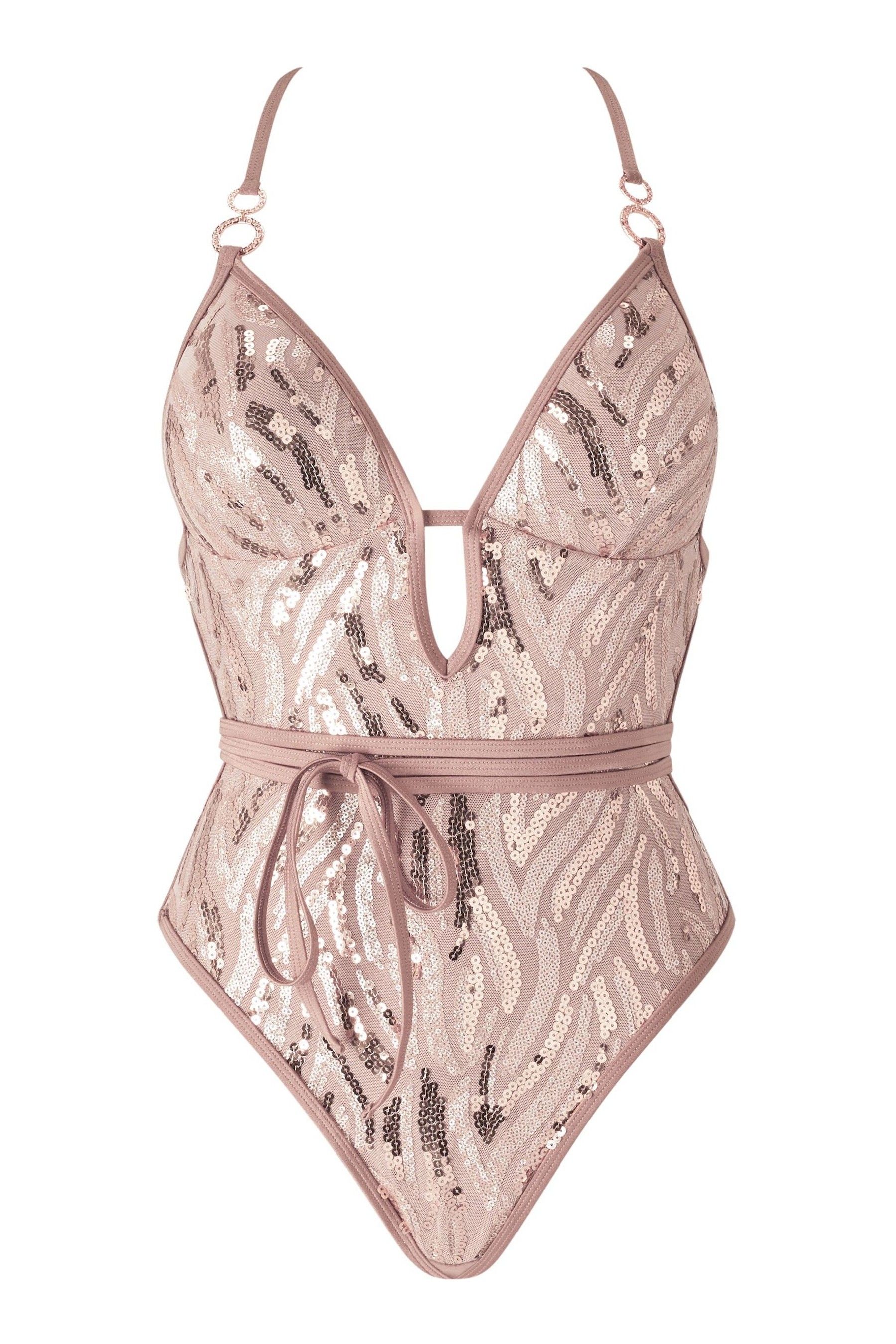 Buy Ann Summers Gold Zebra Sequin Coast Soft Swimsuit from Next Luxembourg