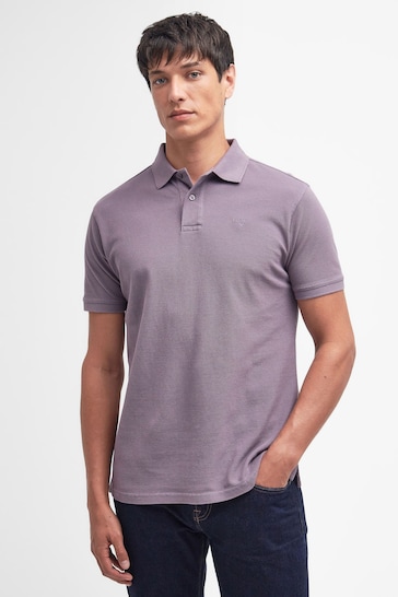 Barbour® Purple Slate Washed Classic Pique Polo Shirt