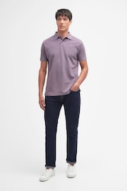 Barbour® Purple Slate Washed Classic Pique Polo Shirt - Image 3 of 6