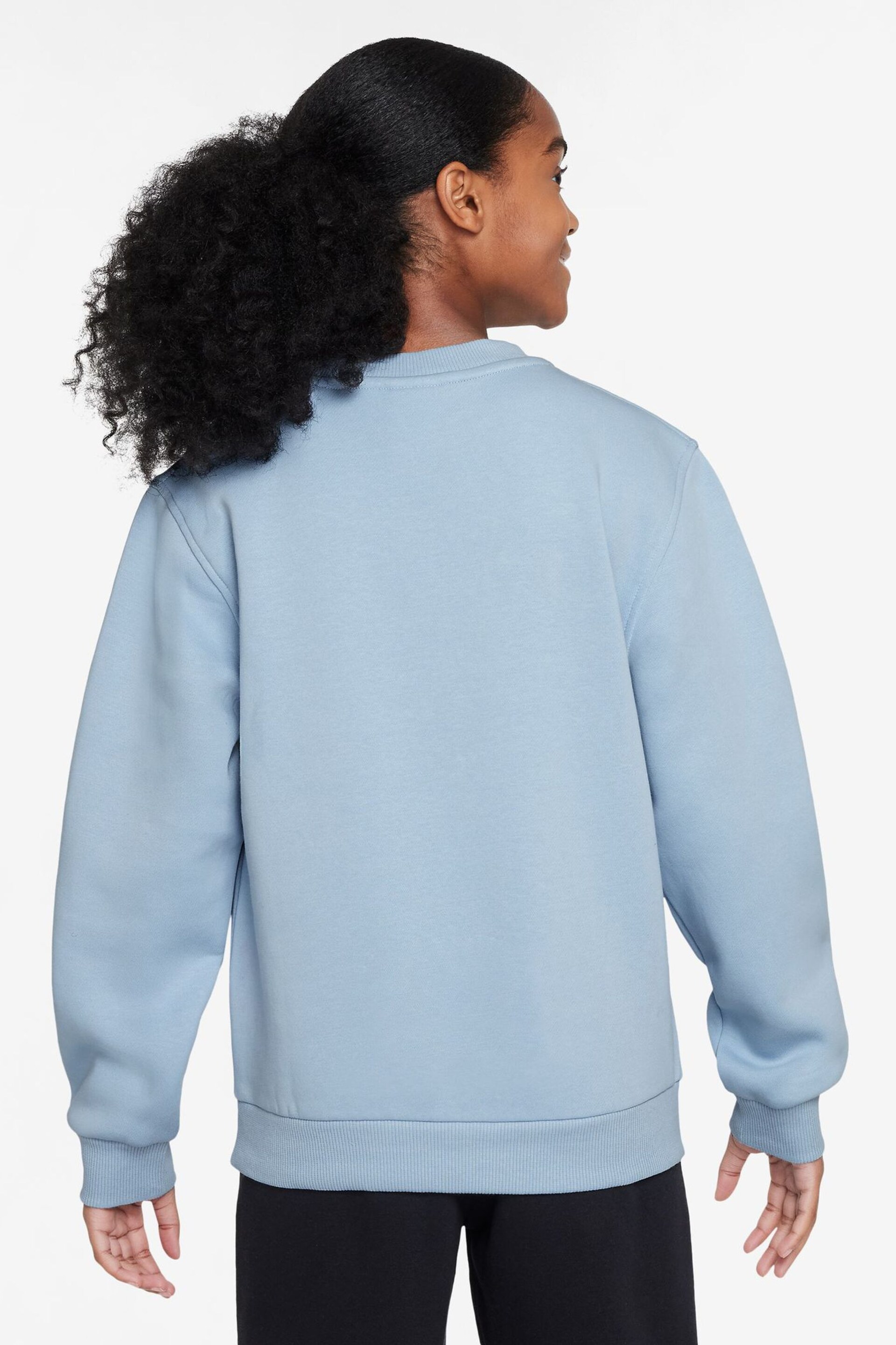 Nike Pale Blue Club Fleece Sweatshirt - Image 2 of 3