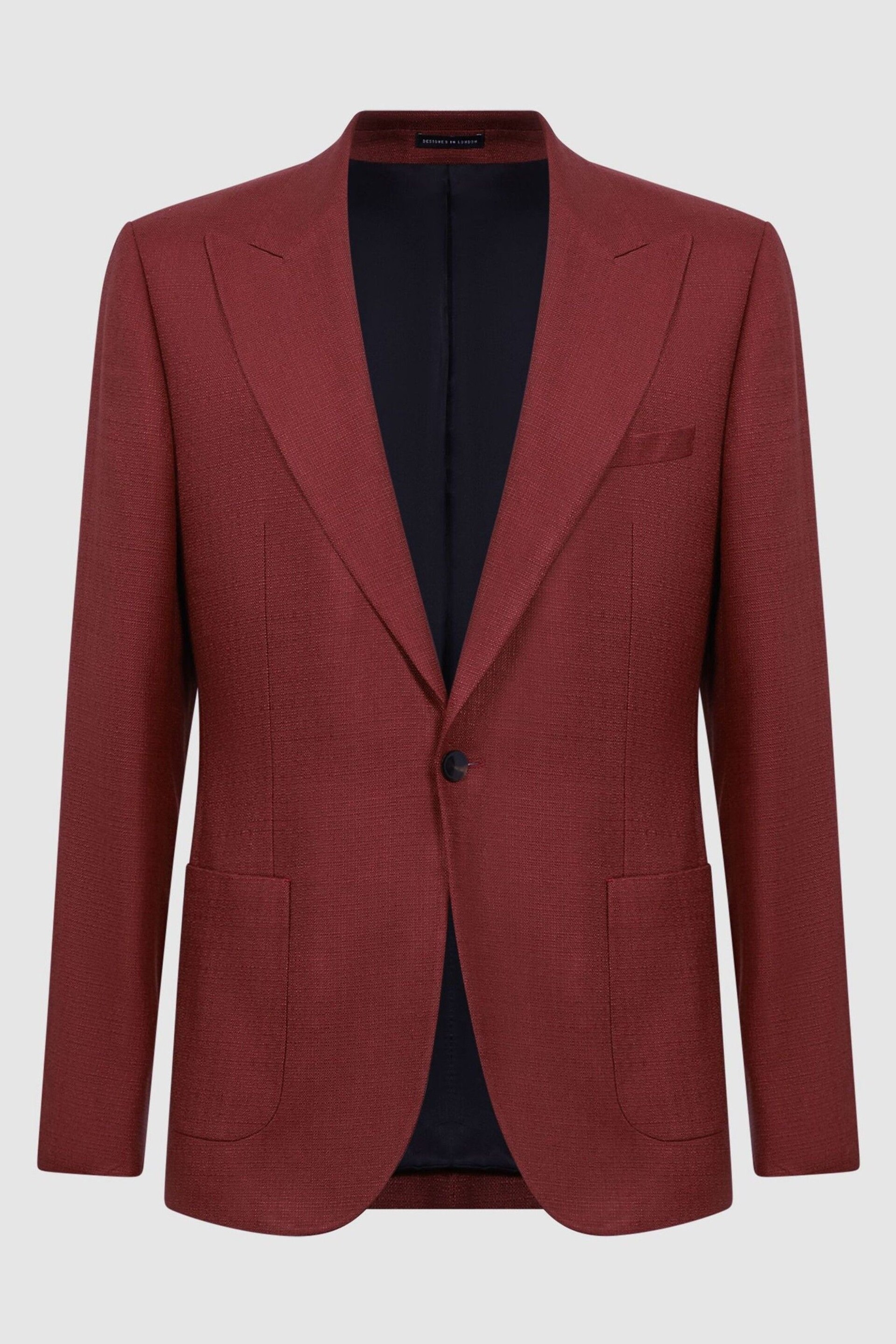 Reiss Rust Award Slim Fit Single Breasted Blazer - Image 2 of 7