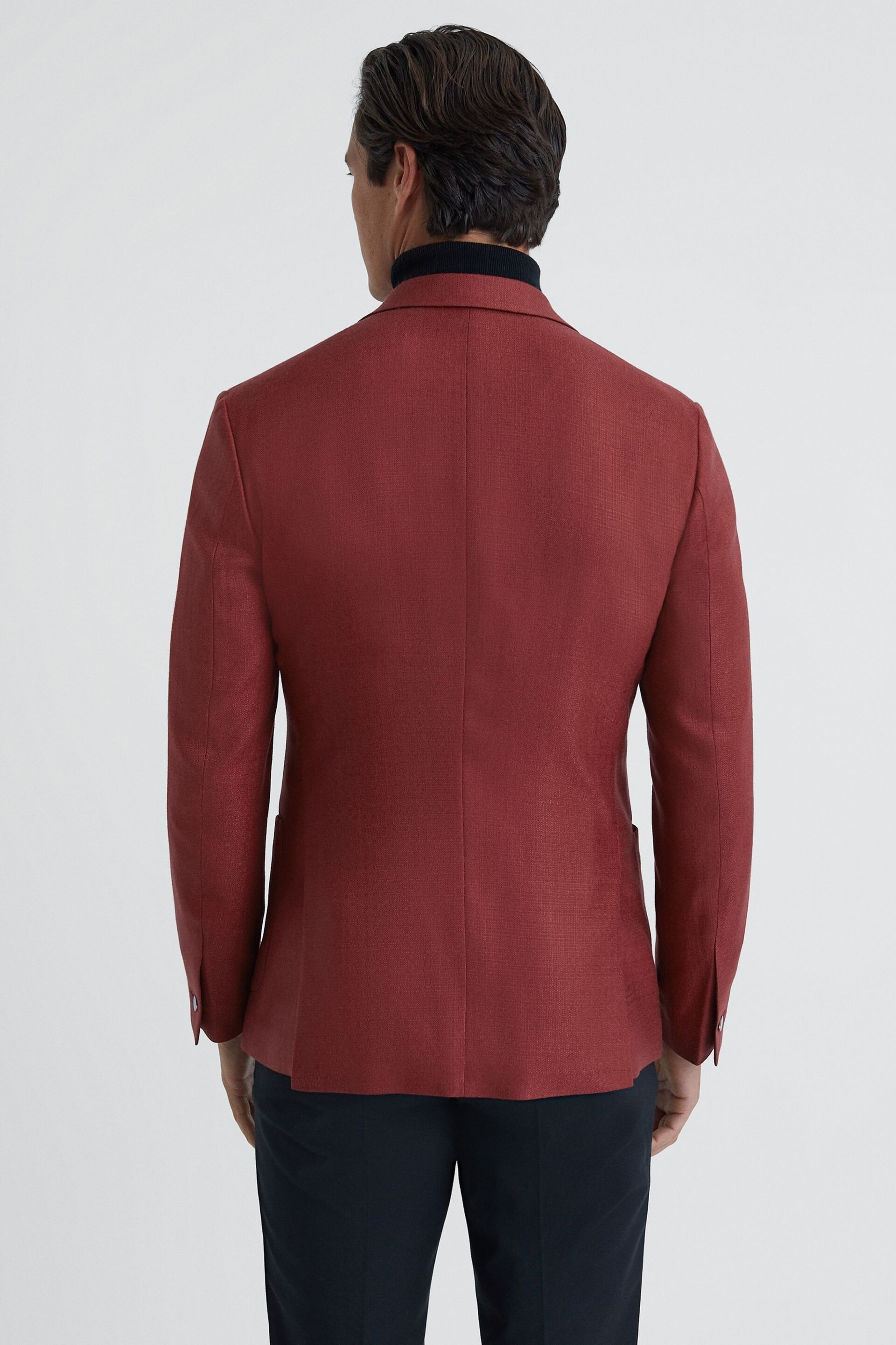 Reiss Rust Award Slim Fit Single Breasted Blazer - Image 5 of 7