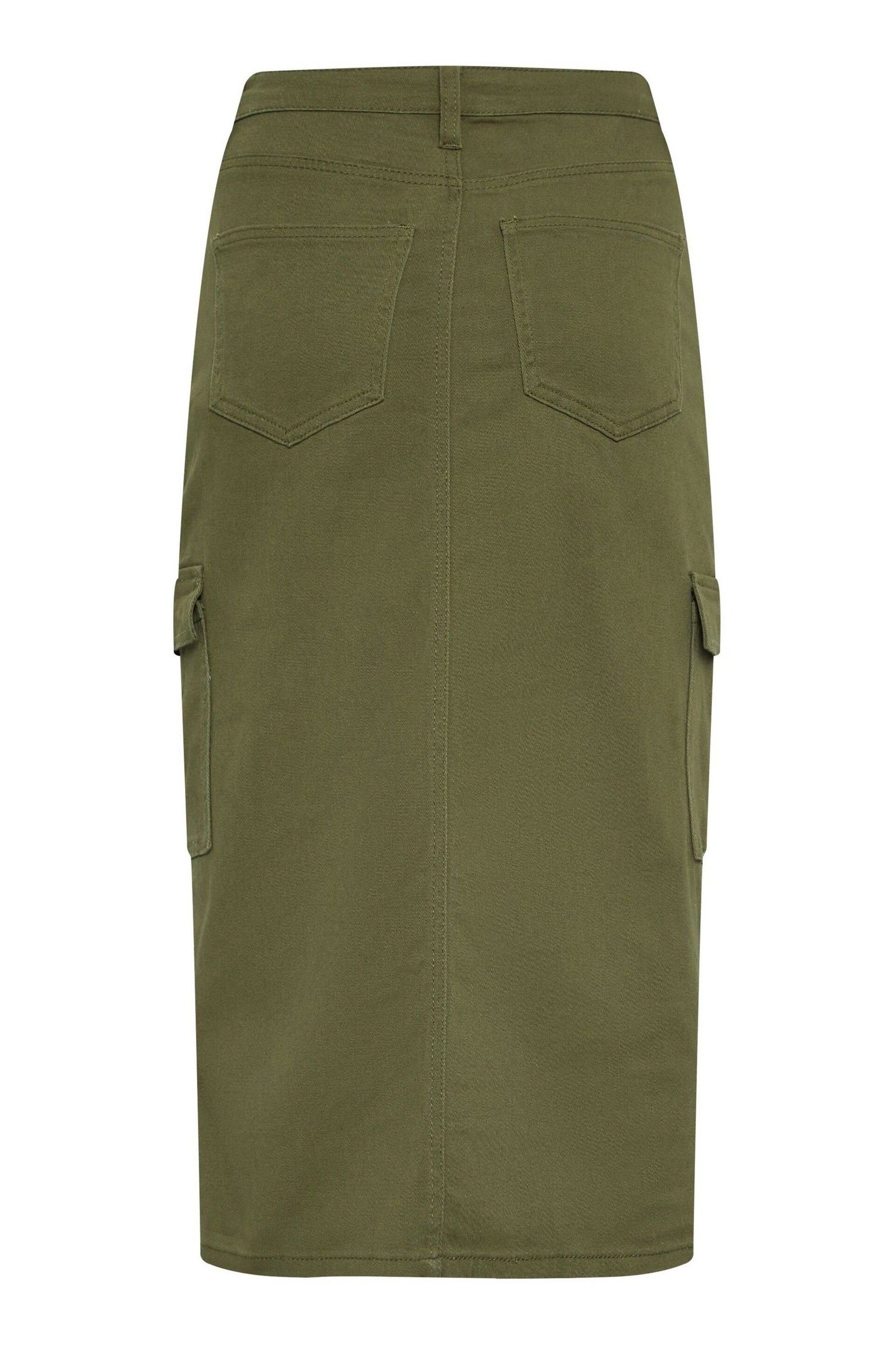 Long Tall Sally Green Utility Midi Skirt - Image 3 of 3