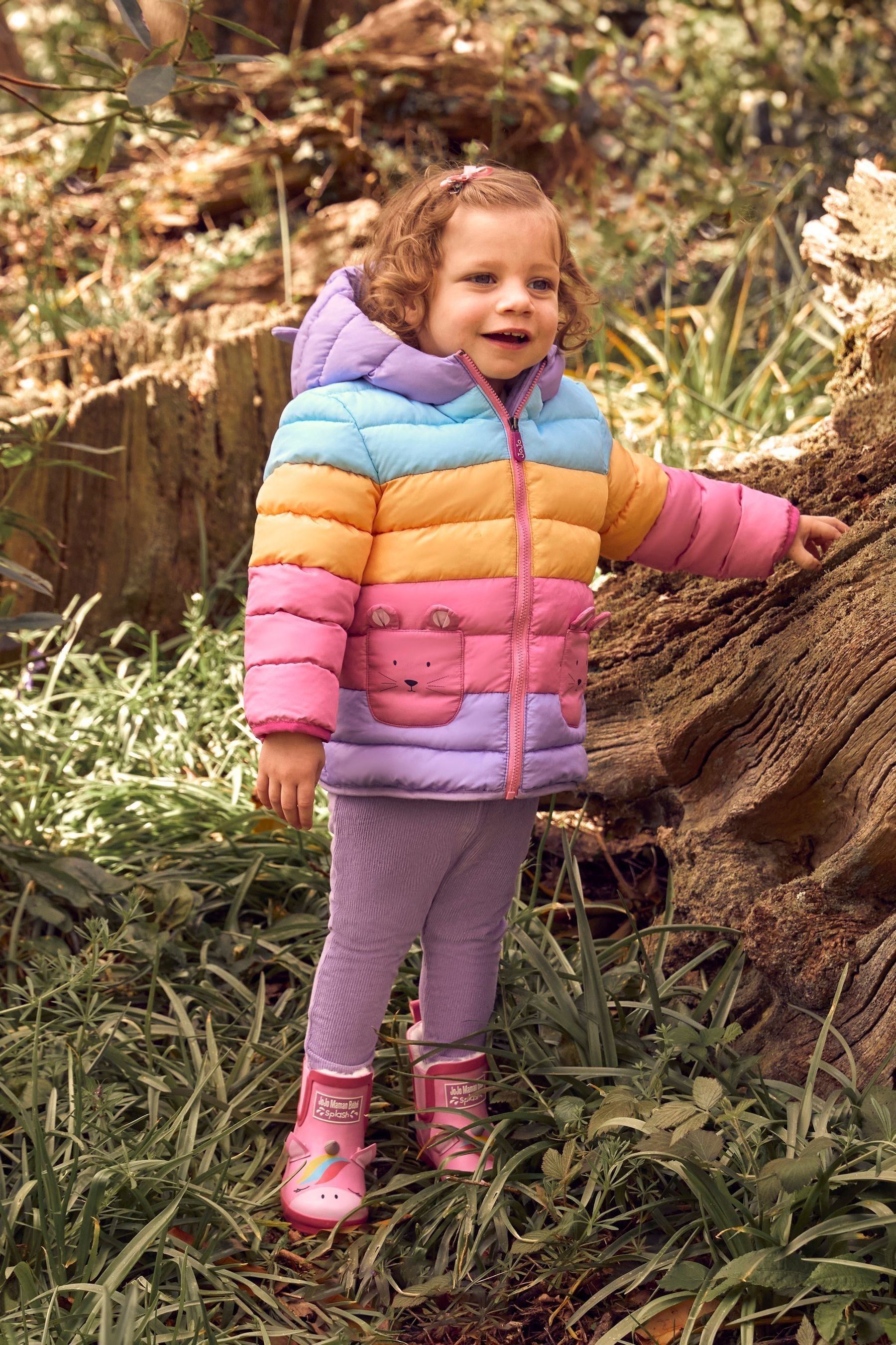 JoJo Maman B b Multi Mouse Puffer Jacket