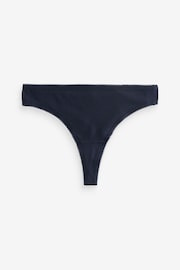 Plum/Grey Thong Cotton Rich Knickers 6 Pack - Image 7 of 11