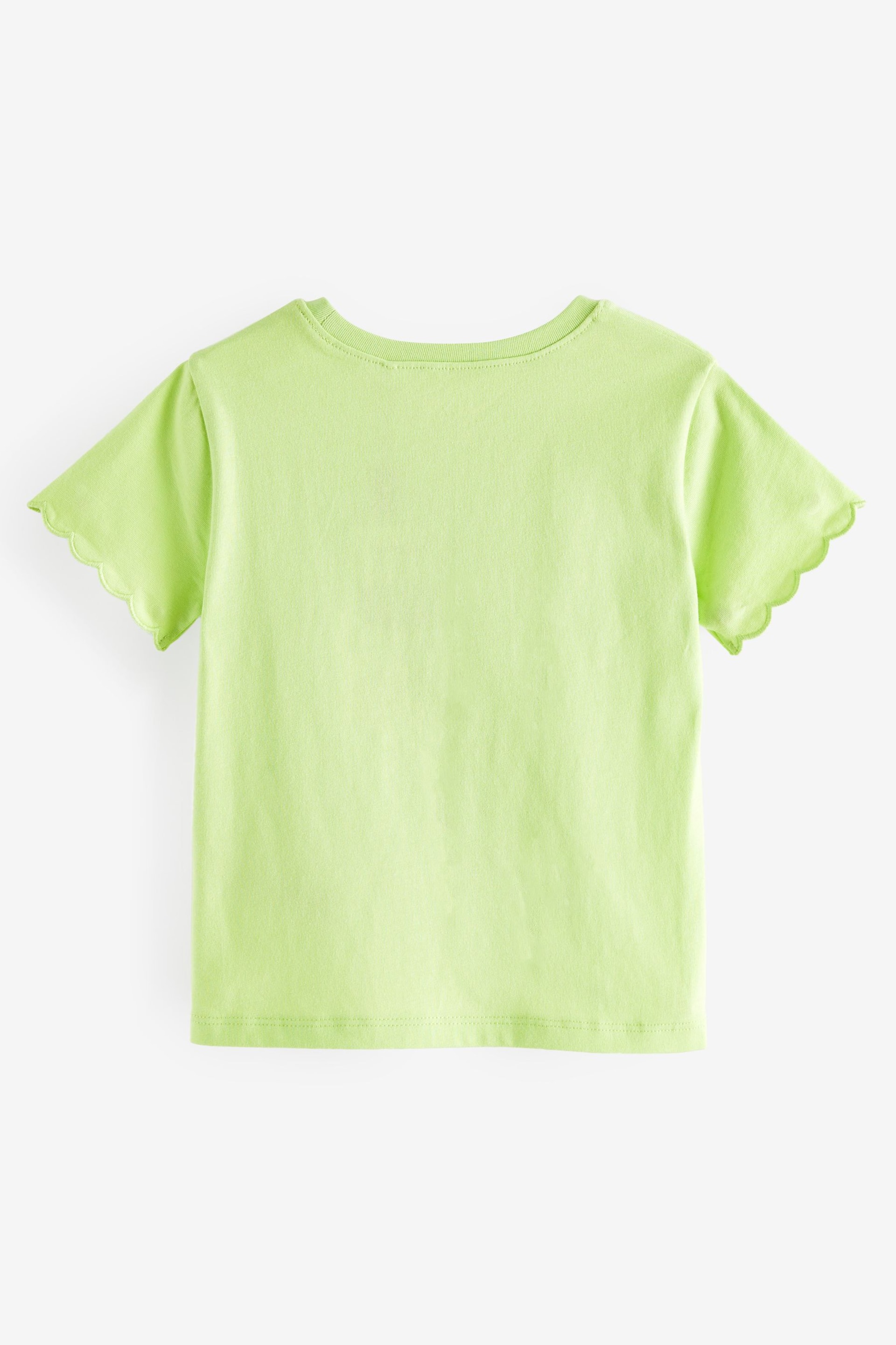 Green Short Sleeve Scallop T-Shirt (3mths-7yrs) - Image 6 of 7