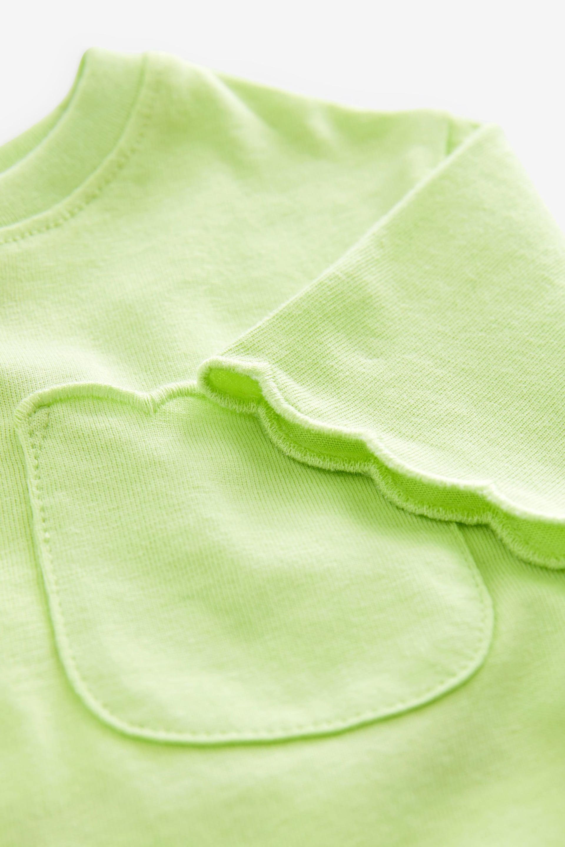 Green Short Sleeve Scallop T-Shirt (3mths-7yrs) - Image 7 of 7