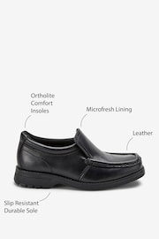 Black Standard Fit (F) School Leather Loafer Shoes - Image 6 of 7