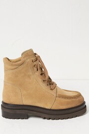 FatFace Brown Suede Apron Ankle Boots - Image 1 of 4