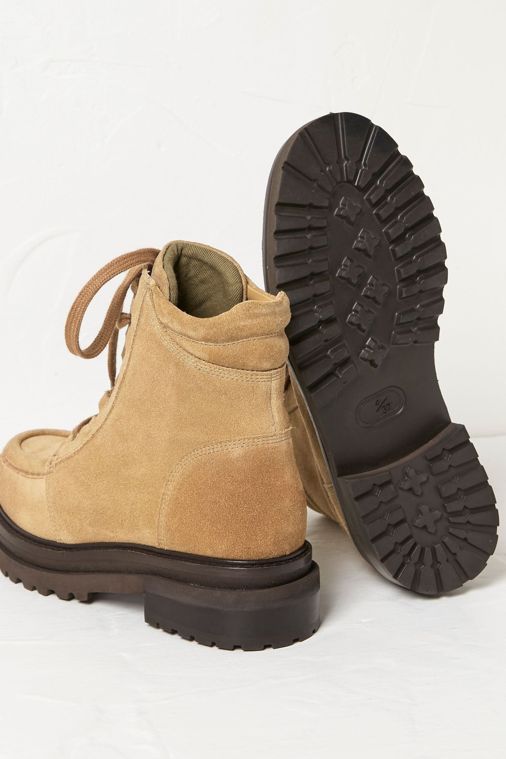 FatFace Brown Suede Apron Ankle Boots - Image 2 of 4