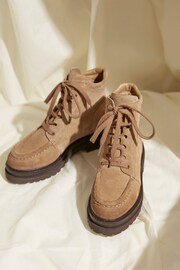 FatFace Brown Suede Apron Ankle Boots - Image 4 of 4