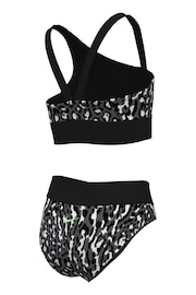 Nike Black Animal Print Asymmetrical Top Bikini Set - Image 4 of 5