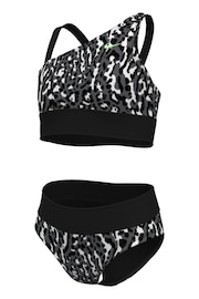 Nike Black Animal Print Asymmetrical Top Bikini Set - Image 5 of 5