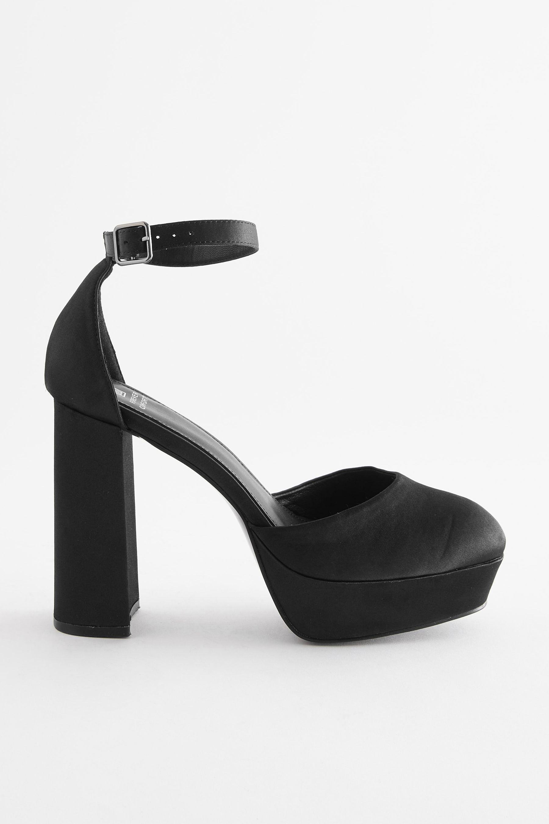Buy Black Forever Comfort Closed Toe Platform High Heel Shoes