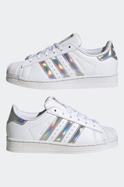 adidas Originals Superstar Kids White Trainers - Image 5 of 9