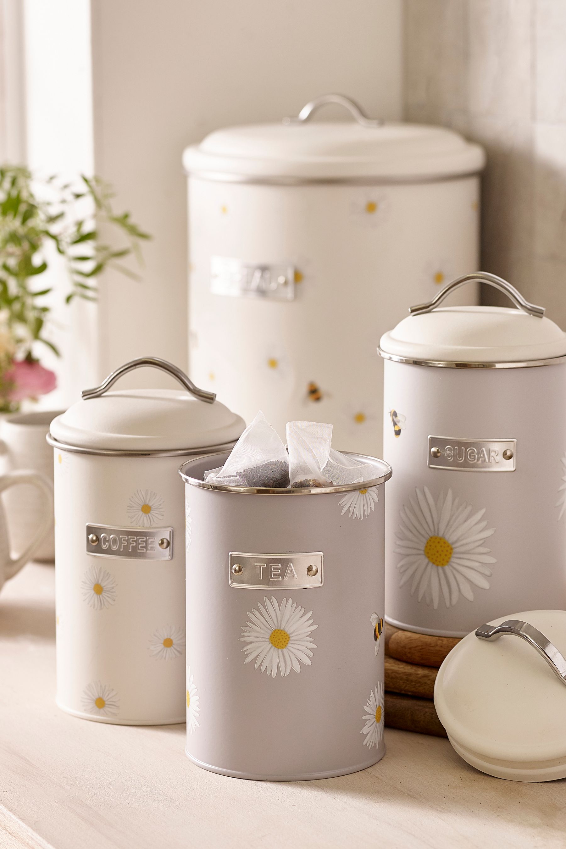 Bee tea coffee sale sugar canisters