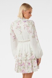 Forever New White Raine Printed Tiered Mini Dress - Image 2 of 5