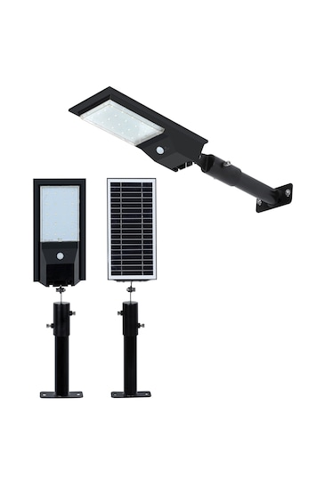 Callow Black Outdoor 9W Solar LED Wall or Post Light