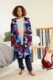 Navy Blue/Red Football Fleece Dressing Gown (3-16yrs) - Image 2 of 7