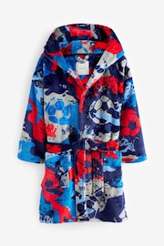 Navy Blue/Red Football Fleece Dressing Gown (3-16yrs) - Image 5 of 7