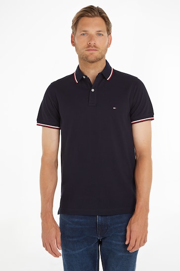 Tommy White Tipped Slim Polo Shirt