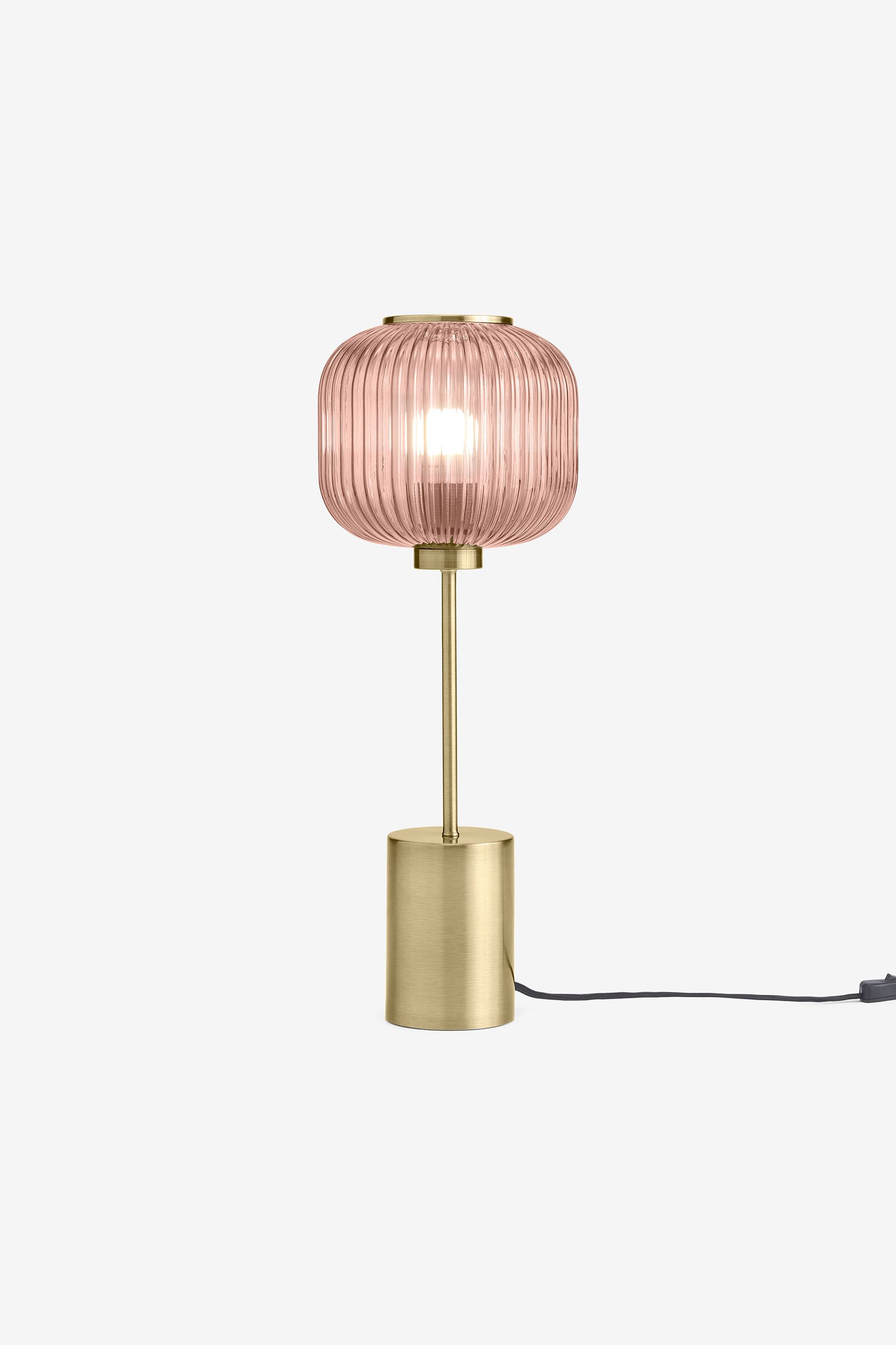 MADE.COM Pink Antique Brass Briz Table Lamp