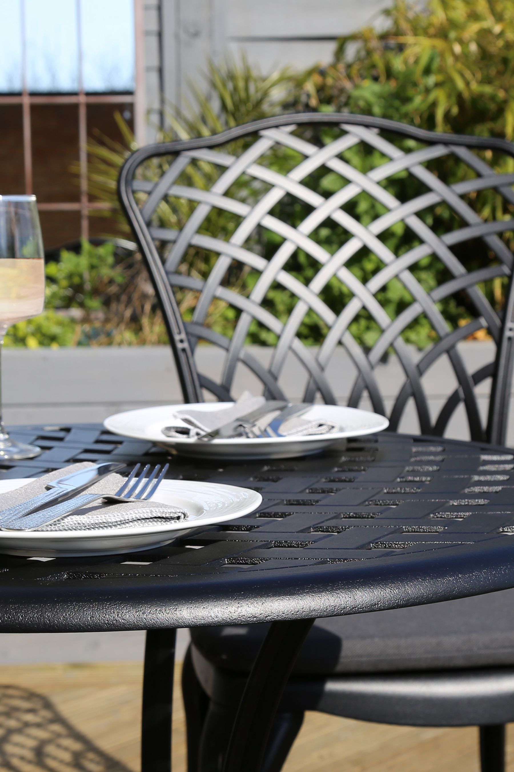 Charles bentley cast aluminium bistro deals set