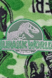 Vanilla Underground Green Jurassic Park Unisex Kids Fleece Dressing Gown Robe - Image 5 of 5