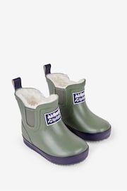 JoJo Maman Bébé Khaki Green Cosy Lined Ankle Wellies - Image 1 of 9