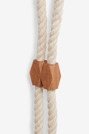 Natural Magnetic Rope and Wood Curtain Tiebacks Set of 2 - Image 4 of 4