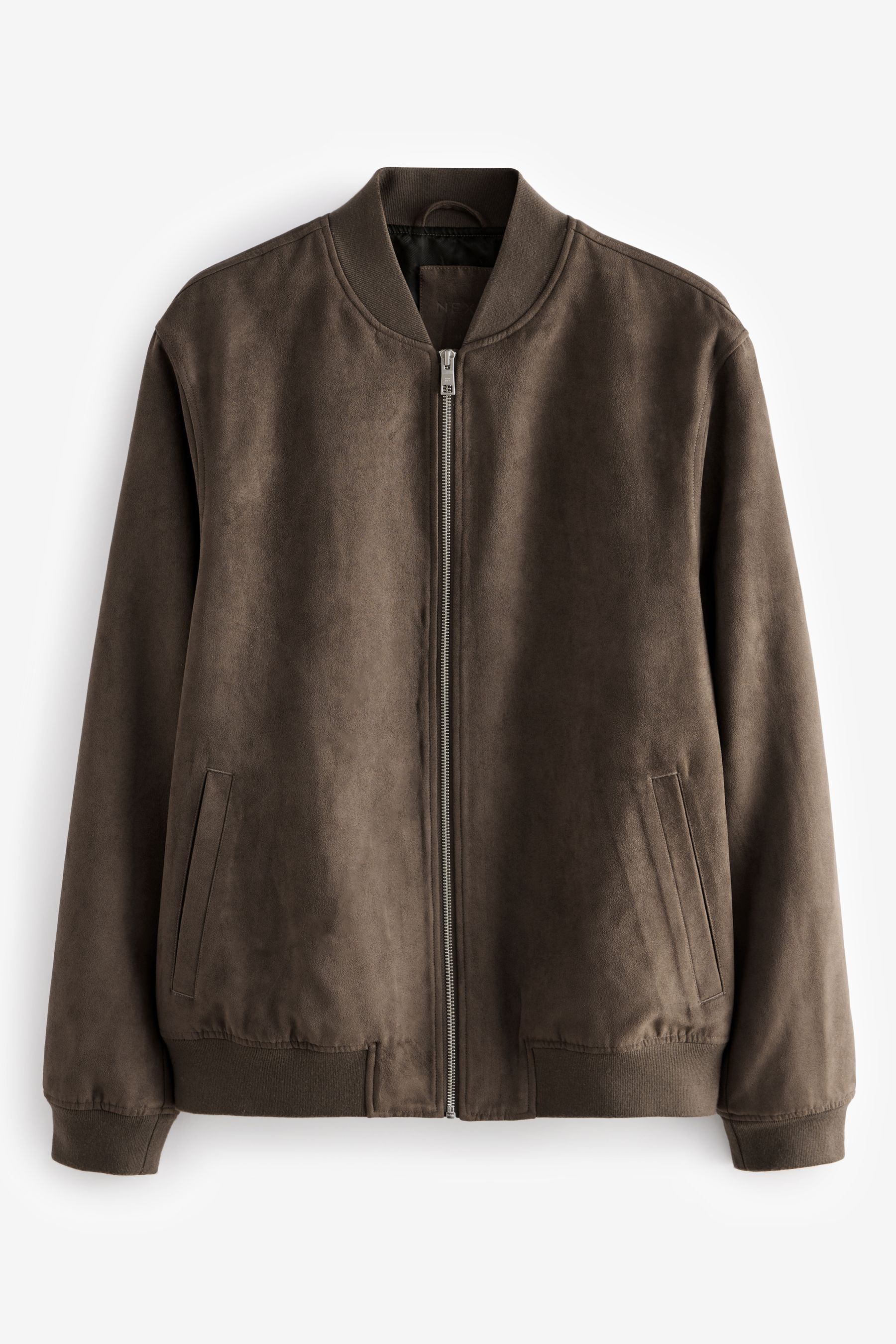 Buy Dark Stone Faux Suede Bomber Jacket from Next France