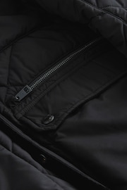 Black Diamond Quilted Shower Resistant Biker Jacket - Image 10 of 10